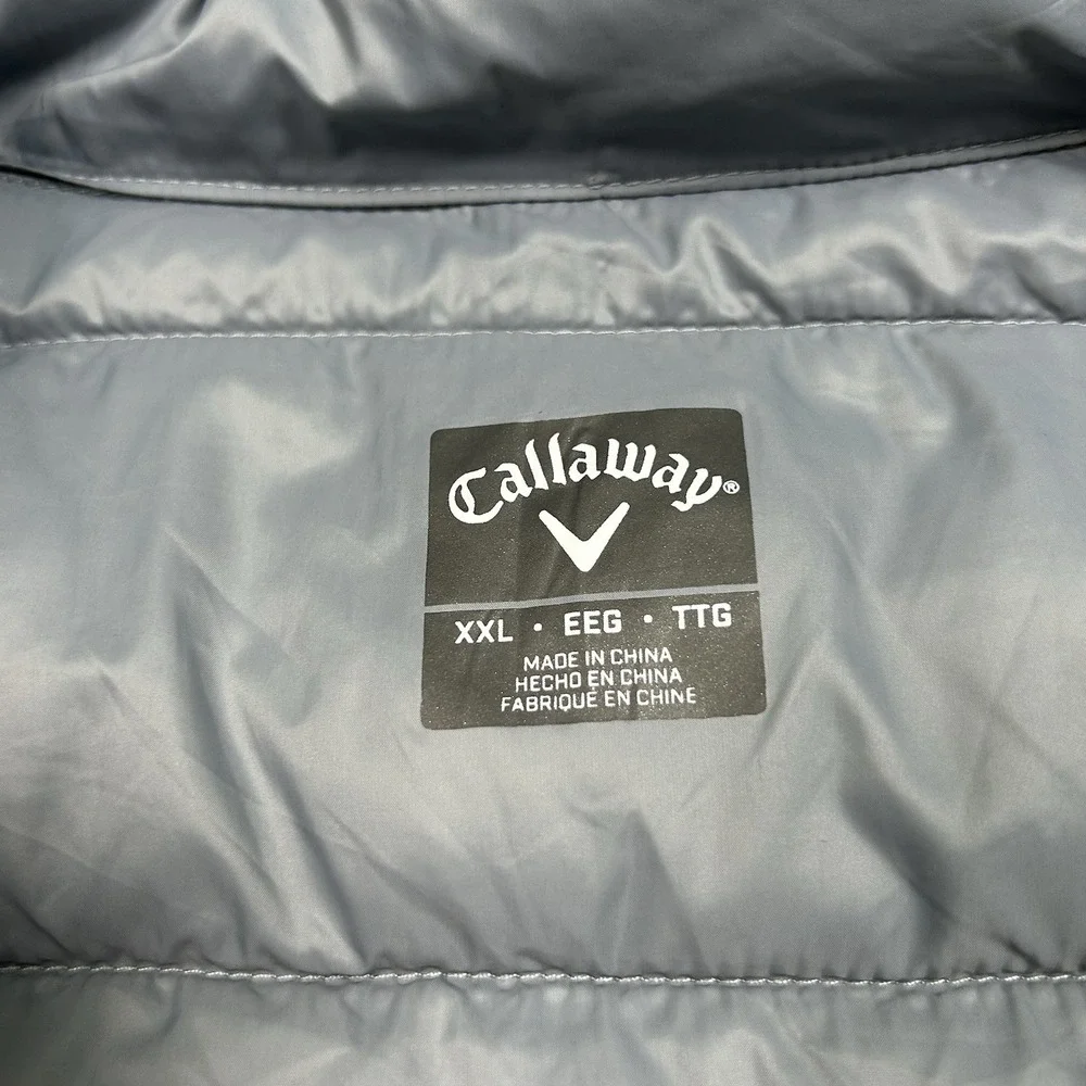 Callaway Golf Puffer Jacket Men's XXL Lightweight Full Zip Golf Performance Zip
